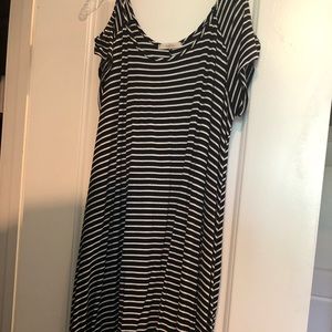 Black and white stripe T-shirt dress!